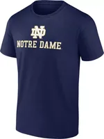 NCAA Men's Notre Dame Fighting Irish Navy Lockup T-Shirt