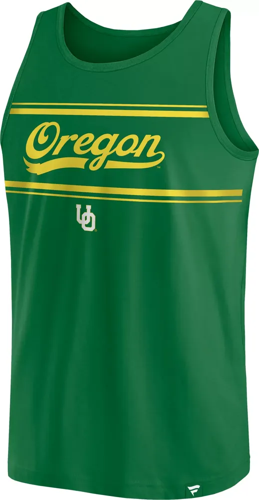 NCAA Men's Oregon Ducks Green Stripe Block Tank Top