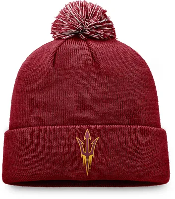 Top of the World Men's Arizona State Sun Devils Maroon Pom Knit Beanie