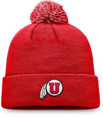 Top of the World Men's Utah Utes Crimson Pom Knit Beanie