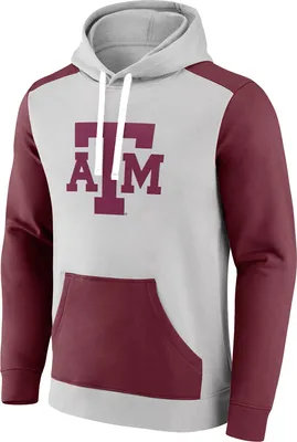 NCAA Men's Texas A&M Aggies Grey Colorblock Pullover Hoodie