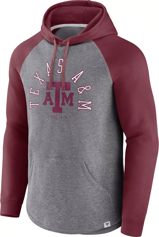 NCAA Men's Texas A&M Aggies Grey Raglan Pullover Hoodie