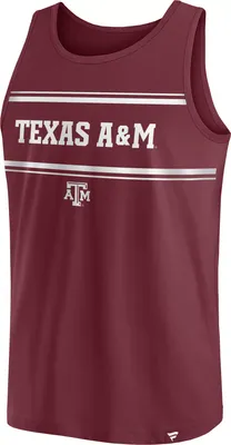 NCAA Men's Texas A&M Aggies Maroon Stripe Block Tank Top