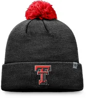 Top of the World Men's Texas Tech Red Raiders Black Pom Knit Beanie