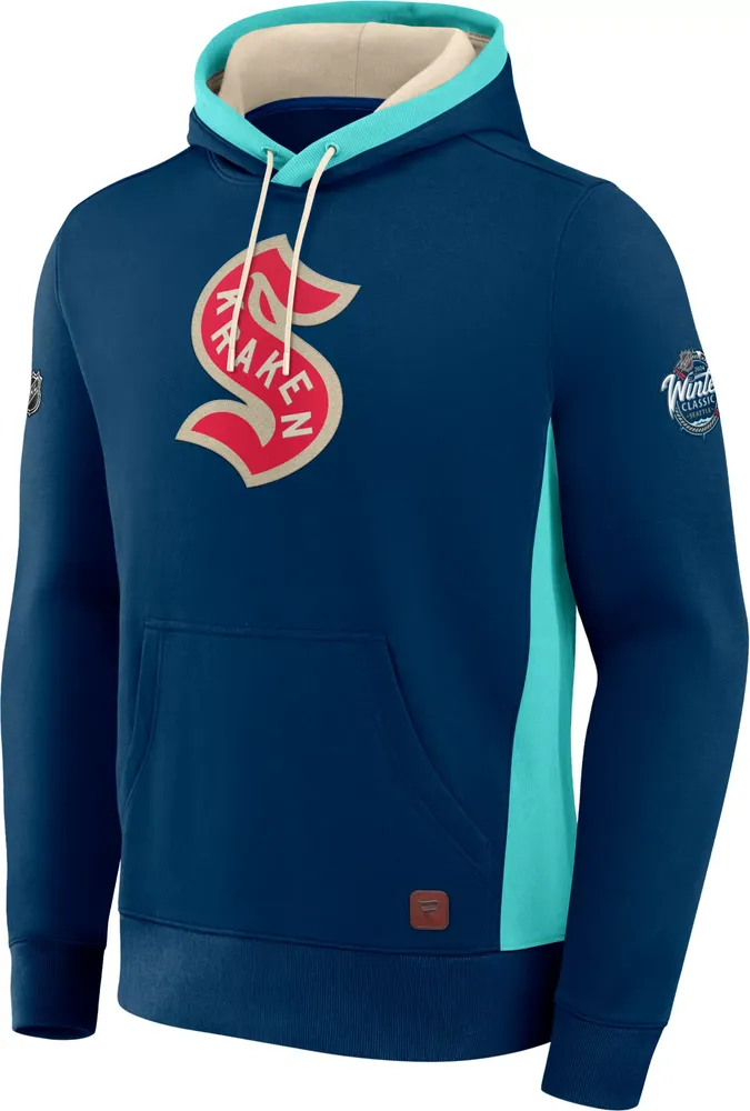 NHL Adult 2023-2024 Winter Classic Authentic Pro Seattle Kraken Navy Pullover Hoodie