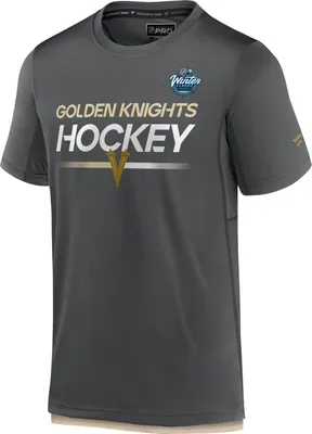 NHL Adult 2023-2024 Winter Classic Authentic Pro Vegas Golden Knights Grey T-Shirt