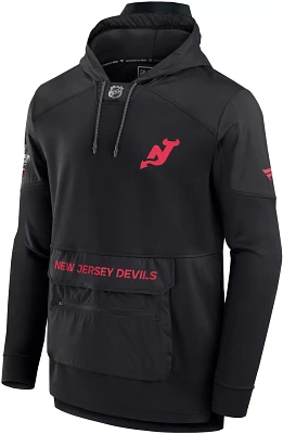 NHL 2023-2024 Stadium Series New Jersey Devils Authentic Pro Black Pullover Hoodie