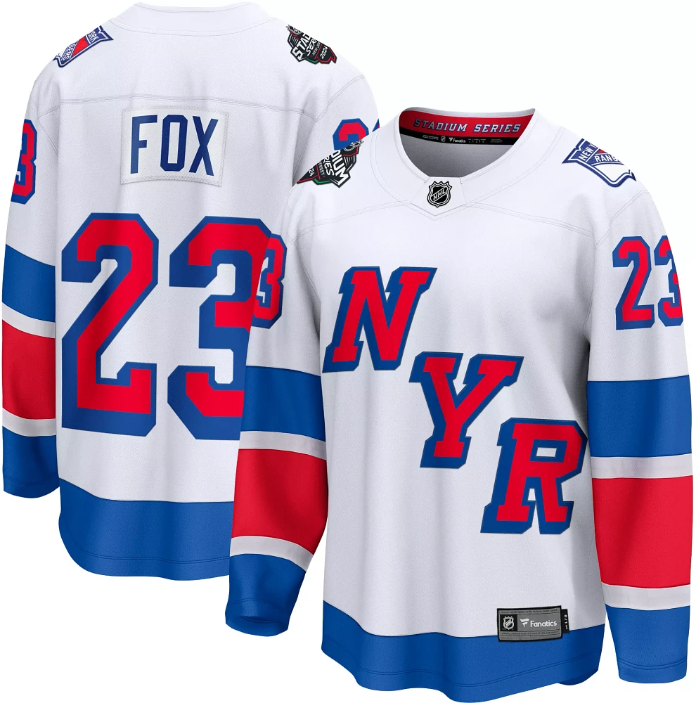 NHL Men's 2023-2024 Stadium Series New York Rangers Adam Fox #23 White Replica Jersey