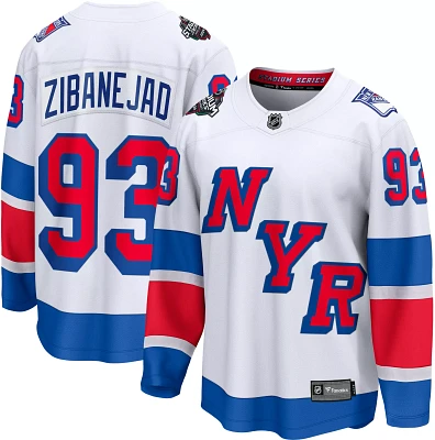 NHL Men's 2023-2024 Stadium Series New York Rangers Mika Zibanejad #93 White Replica Jersey