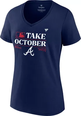 MLB Women's 2023 Postseason "Take October" Atlanta Braves Locker Room T-Shirt