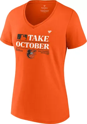 MLB Women's 2023 Postseason "Take October" Baltimore Orioles Locker Room T-Shirt