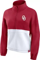 NCAA Women's Oklahoma Sooners Crimson Colorblock 1/2 Zip