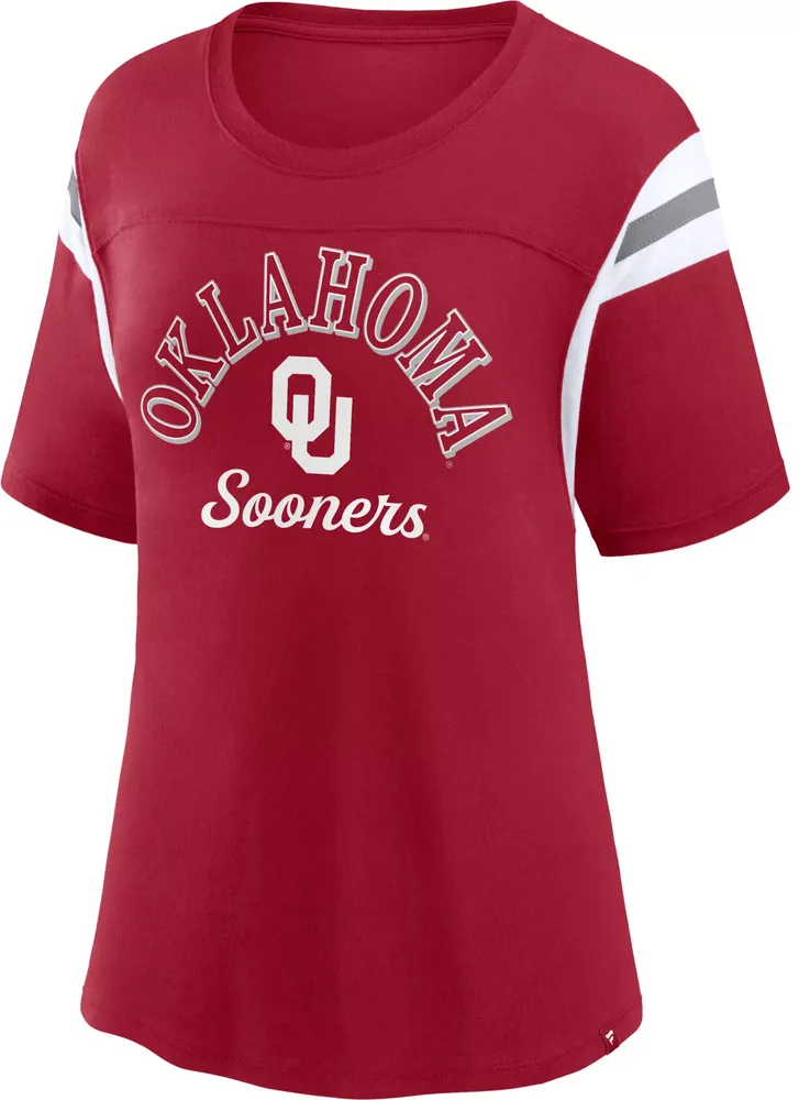 NCAA Women's Oklahoma Sooners Crimson BiBlend Colorblock T-Shirt