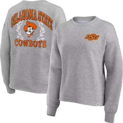 NCAA Women's Oklahoma State Cowboys Grey Heritage Crew Neck Sweatshirt