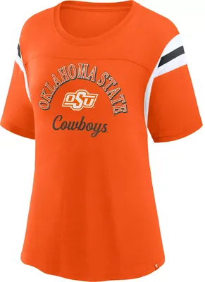 NCAA Women's Oklahoma State Cowboys Orange BiBlend Colorblock T-Shirt