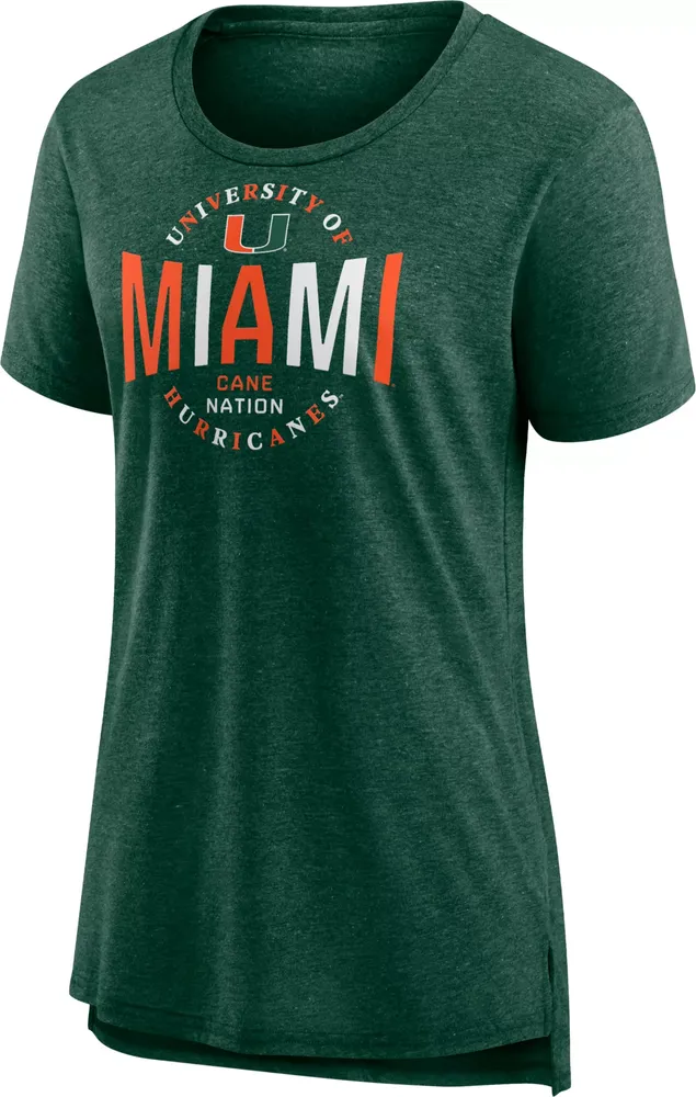 NCAA Women's Miami Hurricanes Green Classic Tri-Blend T-Shirt