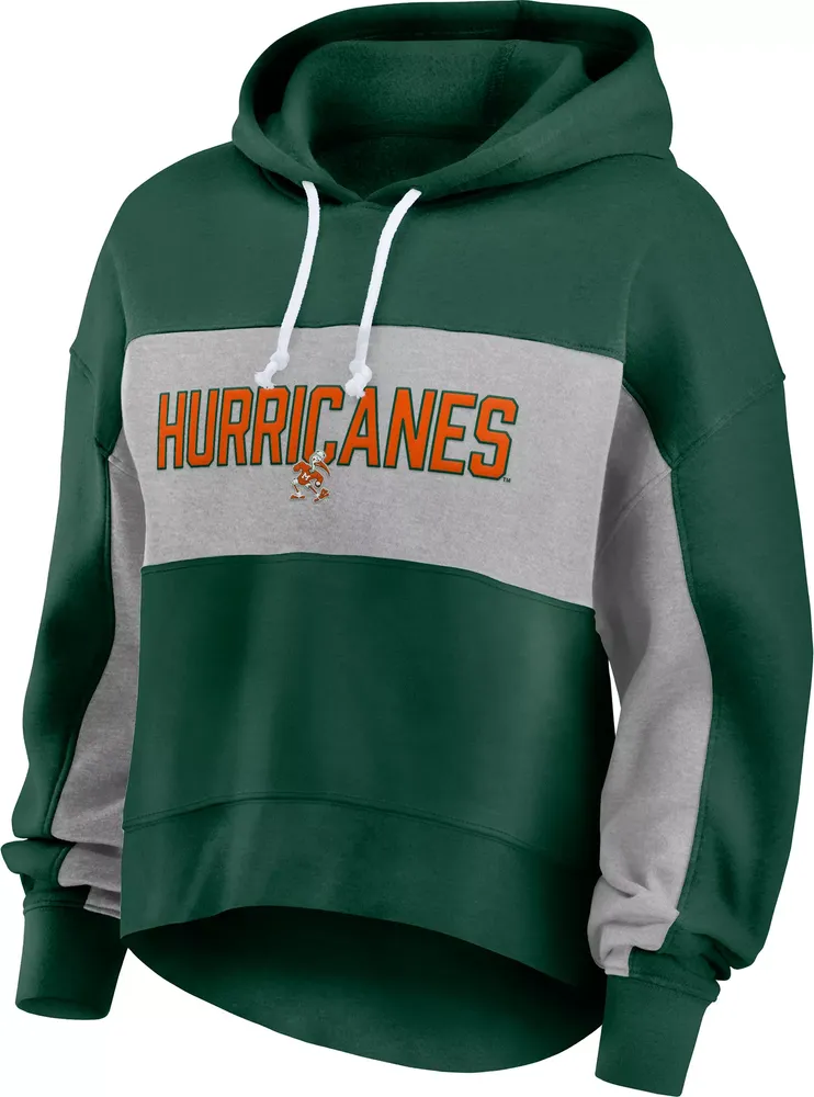 NCAA Women's Miami Hurricanes Green Pullover Hoodie