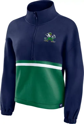 NCAA Women's Notre Dame Fighting Irish Navy Colorblock 1/2 Zip