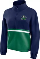 NCAA Women's Notre Dame Fighting Irish Navy Colorblock 1/2 Zip