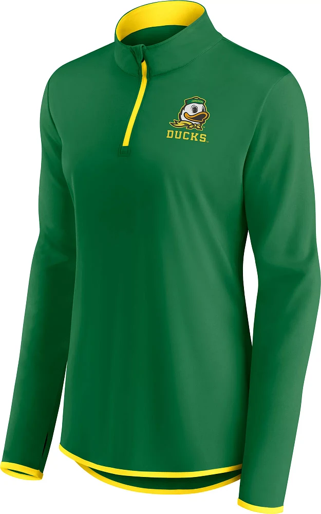 NCAA Women's Oregon Ducks Green Lightweight Quarter-Zip