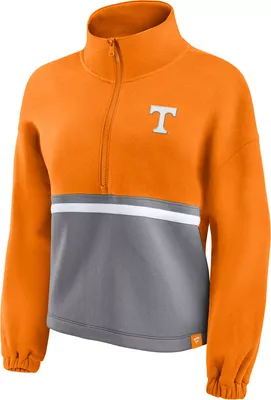 NCAA Women's Tennessee Volunteers Orange Colorblock 1/2 Zip