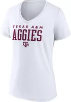 NCAA Women's Texas A&M Aggies White Promo Logo T-Shirt