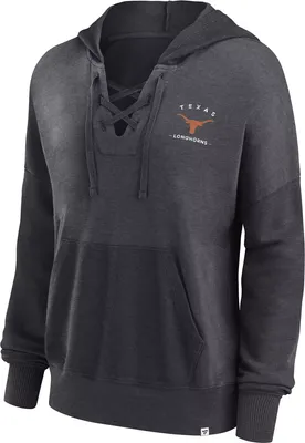 NCAA Women's Texas Longhorns Grey Heritage Lace Pullover Hoodie