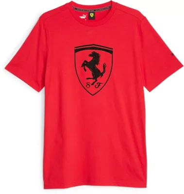 Puma Adult Ferrari Racing Red Essentials Logo T-Shirt