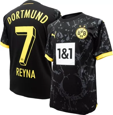 PUMA Adult Borussia Dortmund 2023 Giovanni Reyna #7 Away Replica Jersey