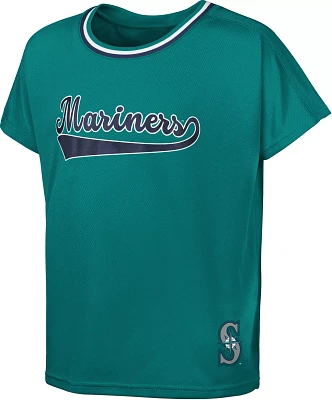 MLB Team Apparel Girl's Seattle Mariners Green Base Fashion T-Shirt