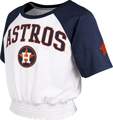MLB Team Apparel Girl's Houston Astros Orange Base Fashion T-Shirt