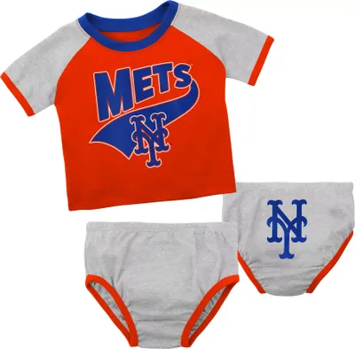 MLB Team Apparel Infant New York Mets Orange Slugger Creeper