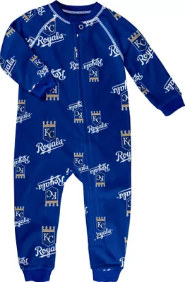 MLB Team Apparel Toddler Kansas City Royals Blue Raglan Zipper Coverall