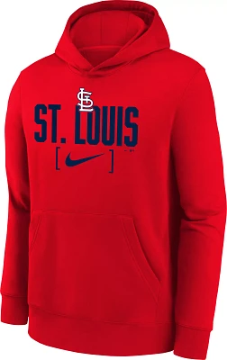 MLB Team Apparel Youth St. Louis Cardinals Red Club Slack Pullover Hoodie