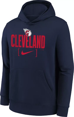 MLB Team Apparel Youth Cleveland Guardians Navy Club Slack Pullover Hoodie