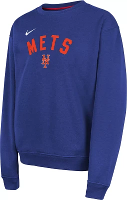 MLB Team Apparel Youth New York Mets Blue Classic Sweatshirt