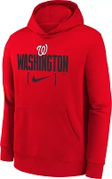 MLB Team Apparel Youth Washington Nationals Red Club Slack Pullover Hoodie