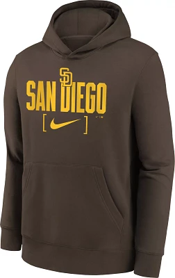 MLB Team Apparel Youth San Diego Padres Brown Club Slack Pullover Hoodie