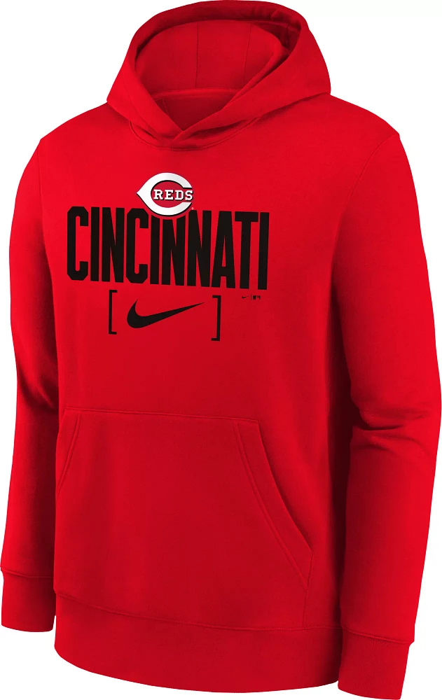 MLB Team Apparel Youth Cincinnati Reds Red Club Slack Pullover Hoodie