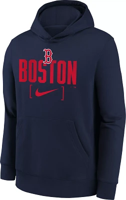 MLB Team Apparel Youth Boston Red Sox Navy Club Slack Pullover Hoodie