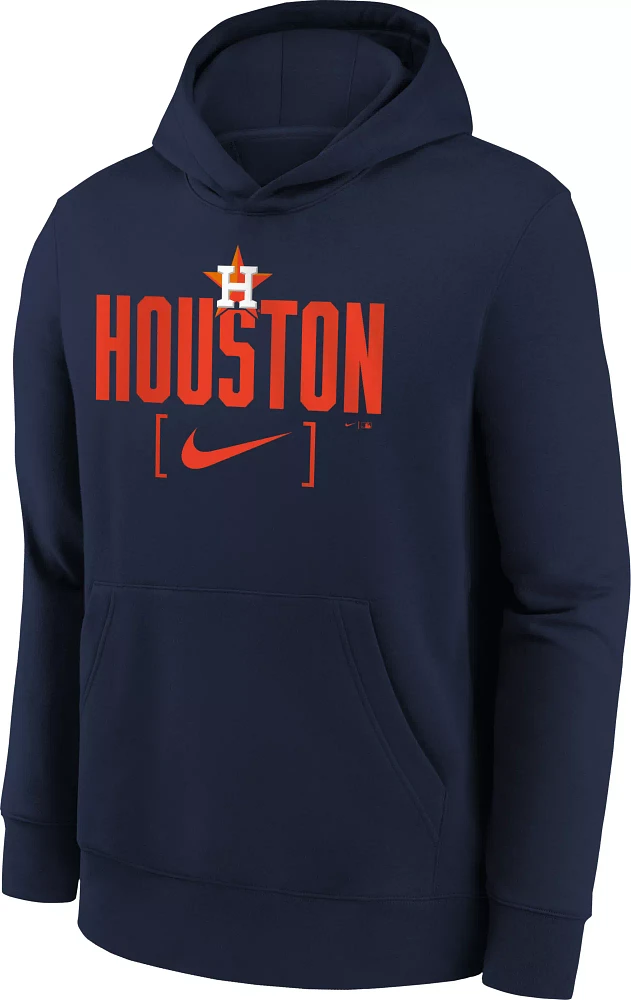 MLB Team Apparel Youth Houston Astros Navy Club Slack Pullover Hoodie