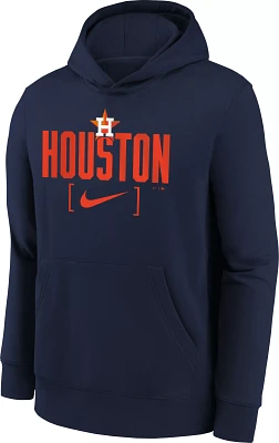 MLB Team Apparel Youth Houston Astros Navy Club Slack Pullover Hoodie