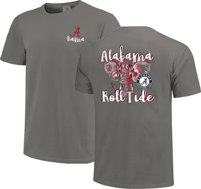 Image One Adult Alabama Crimson Tide Grey Mascot Sketch T-Shirt