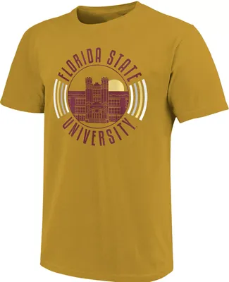 Image One Adult Florida State Seminoles Gold Color Circles T-Shirt