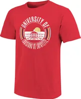 Image One Adult Louisiana-Lafayette Ragin' Cajuns Red Color Circles T-Shirt