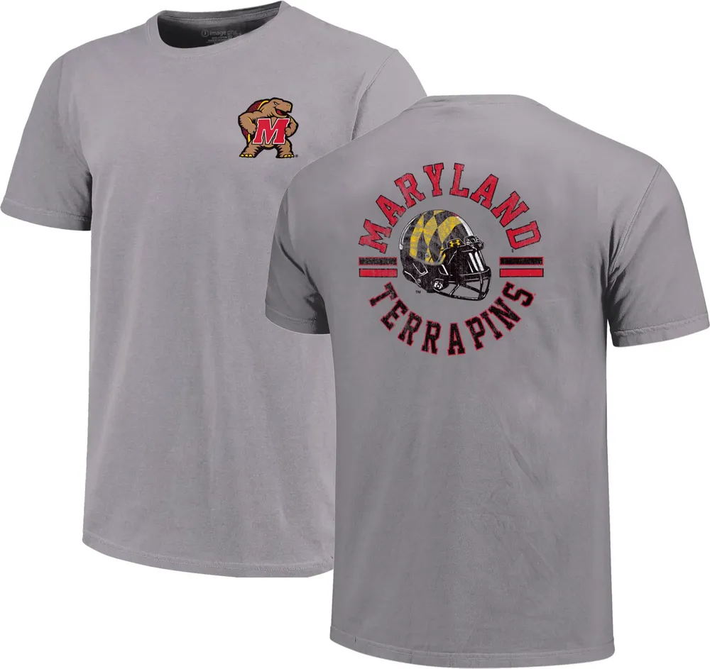 Image One Adult Maryland Terrapins Grey Helmet Arch T-Shirt