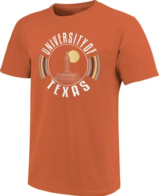 Image One Adult Texas Longhorns Burnt Orange Color Circles T-Shirt