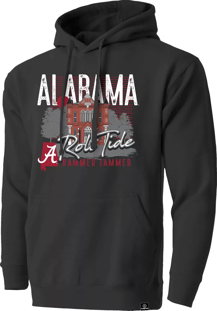 Image One Men's Alabama Crimson Tide Grey Campus Scene Hoodie