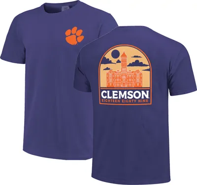 Image One Men's Clemson Tigers Purple Campus Arch T-Shirt