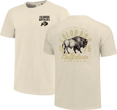 Image One Men's Colorado Buffaloes Ivory Mascot Local T-Shirt